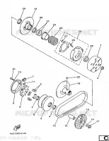 STARTMOTOR KOPPELINGS voor Yamaha YP250 1997