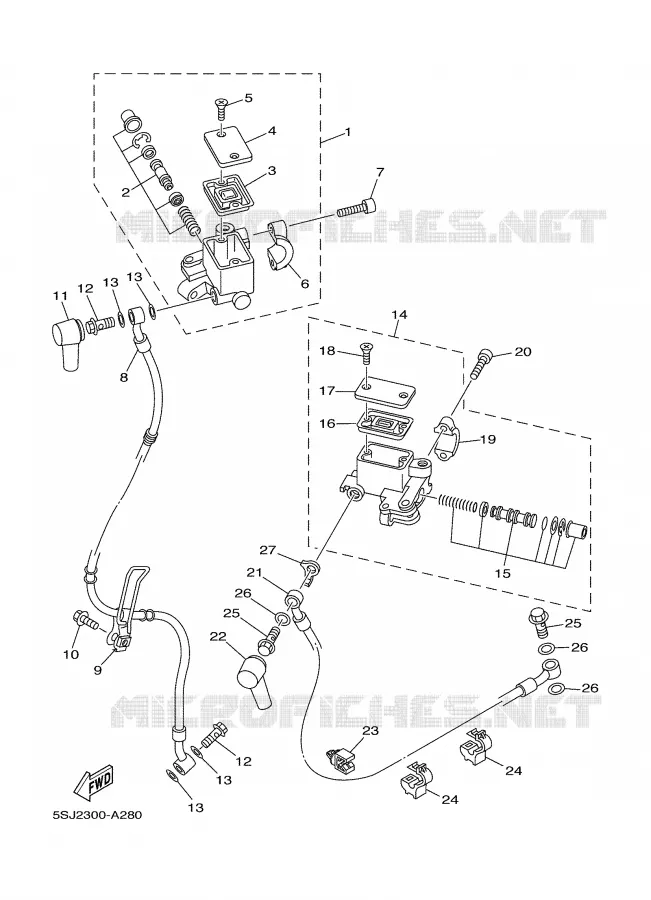 POMP VOOR Yamaha SCOOTER 250 2003 MAJESTY  YP250