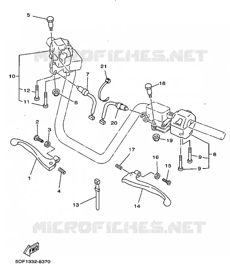 STUURSCHAKELAAR / HEVEL Yamaha SCOOTER 250 1998 MAJESTY  YP250D
