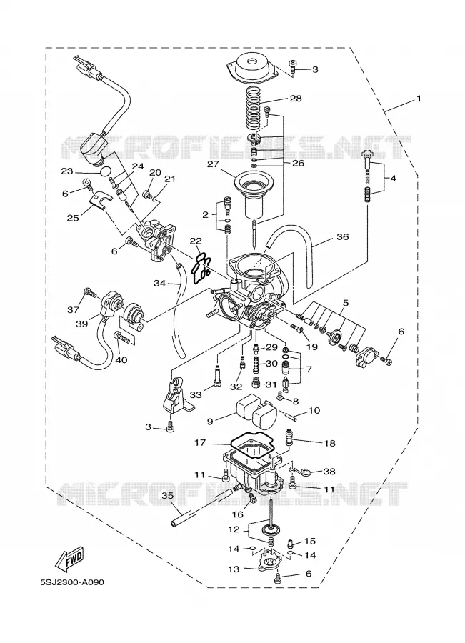 CARBURATEUR  Yamaha SCOOTER 250 2003 MAJESTY  YP250R