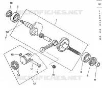 KRUKAS / ZUIGER voor Yamaha YQ50 1997