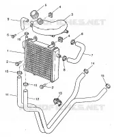 RADIATEUR / SLANG voor Yamaha YQ50 1997