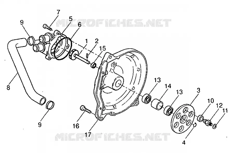WATERPOMP Yamaha SCOOTER 50 1997 AEROX  YQ50
