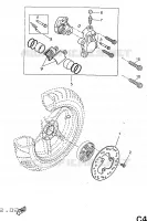 REMKLAUW / SCHIJH ACHTER voor Yamaha YQ50 1998