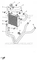 RADIATEUR / SLANG voor Yamaha YQ50 1998