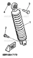 ACHTER SCHOKBREKER voor Yamaha YQ50 1999