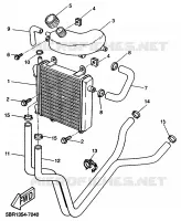 RADIATEUR / SLANG voor Yamaha YQ50 1999