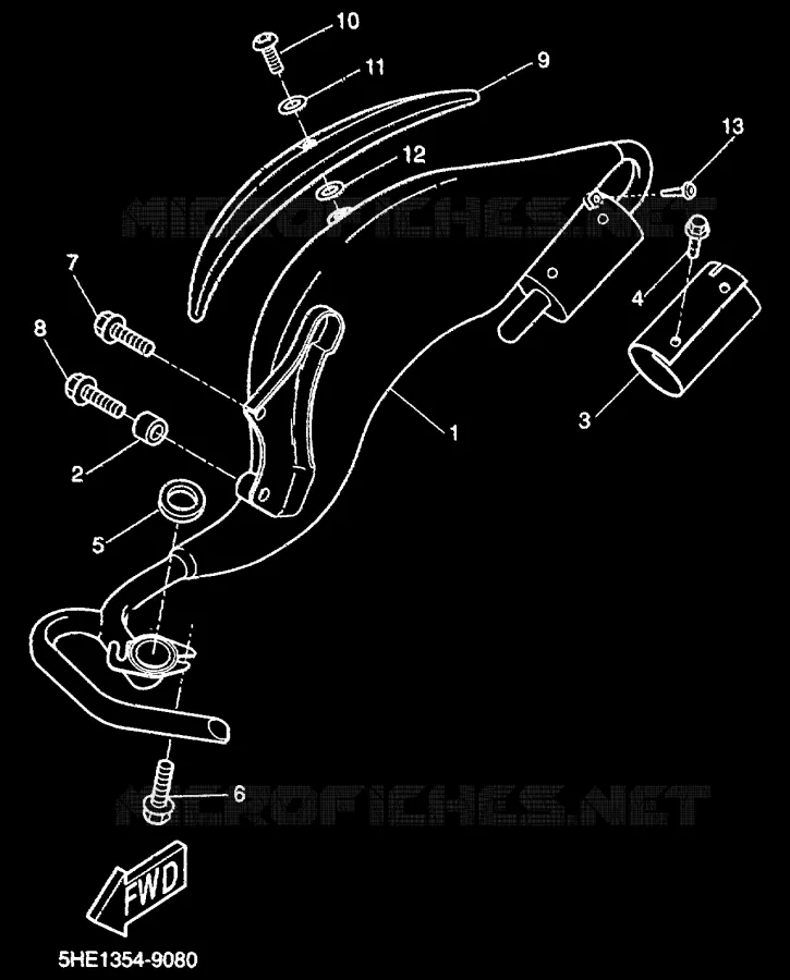 UITLAAT Yamaha SCOOTER 50 2000 AEROX  YQ50