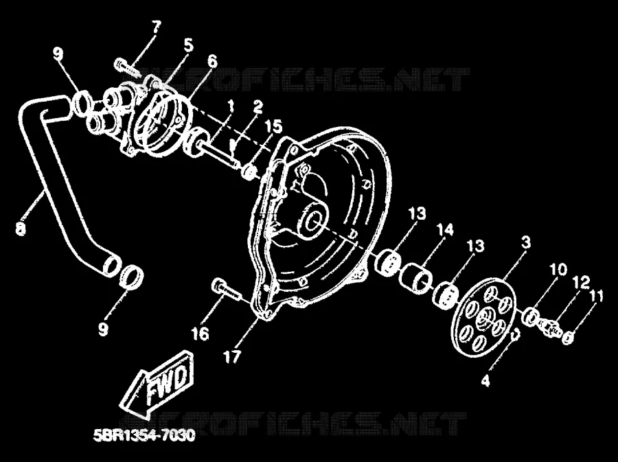 WATERPOMP / SLANGEN Yamaha SCOOTER 50 2000 AEROX  YQ50