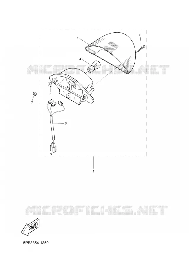 ACHTERLICHT Yamaha SCOOTER 50 2002 AEROX  YQ50