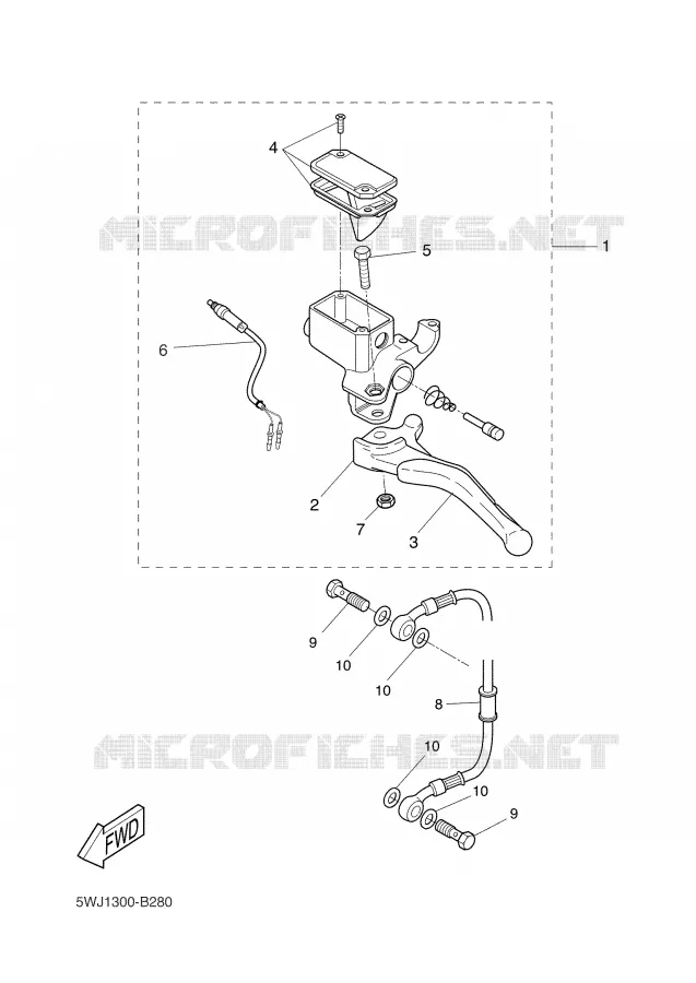 REMPOMP ACHTER Yamaha SCOOTER 50 2003 AEROX  YQ50