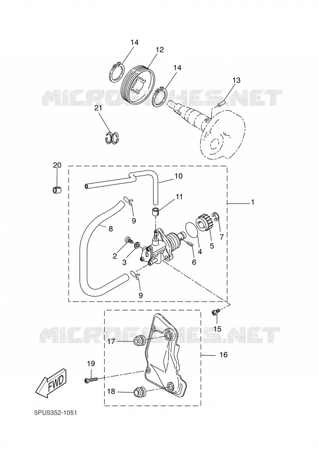 OLIEPOMP Yamaha SCOOTER 50 2004 AEROX  YQ50