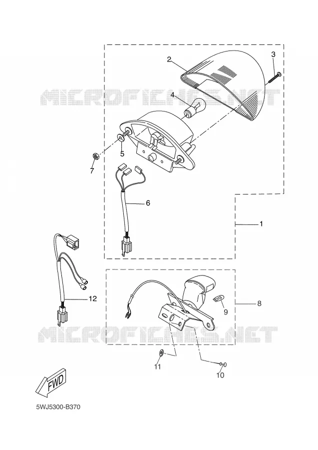 ACHTERLICHT Yamaha SCOOTER 50 2006 AEROX  YQ50