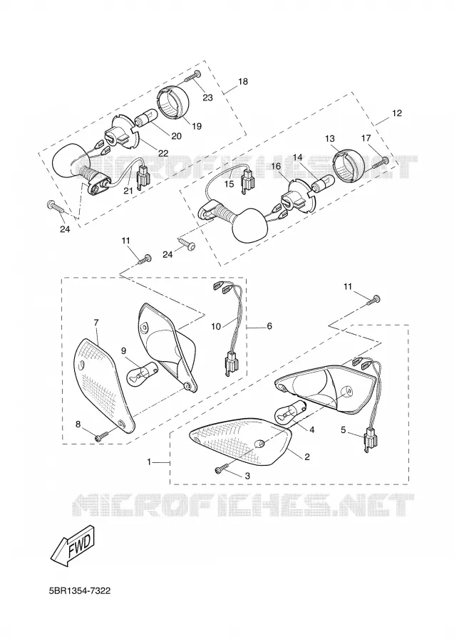 KNIPPERLICHT Yamaha SCOOTER 50 2001 AEROX  YQ50 AEROX