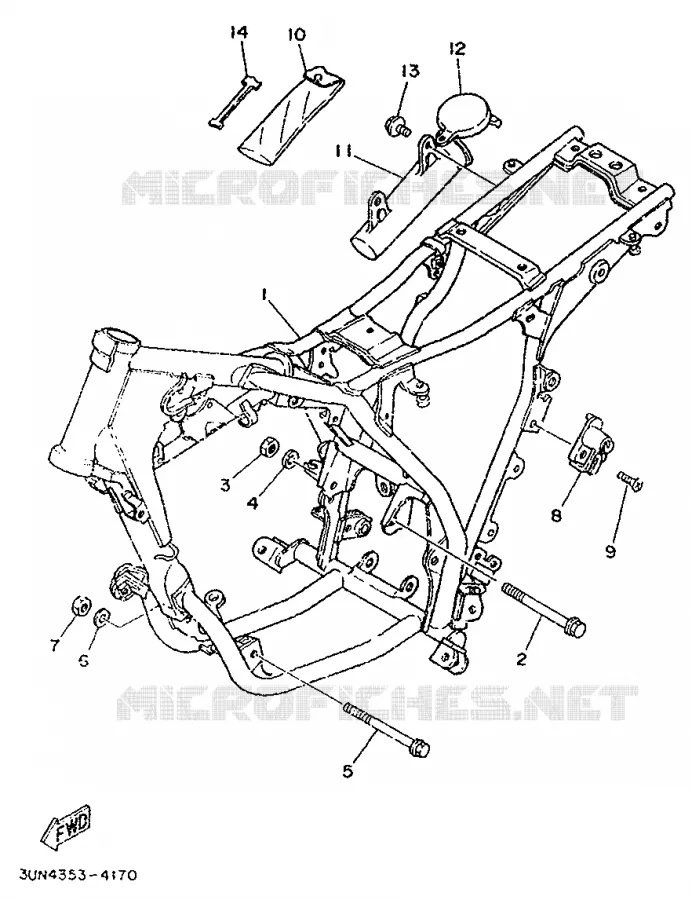 FRAME Yamaha MOTO 50 1994 DTLC  DT50LC