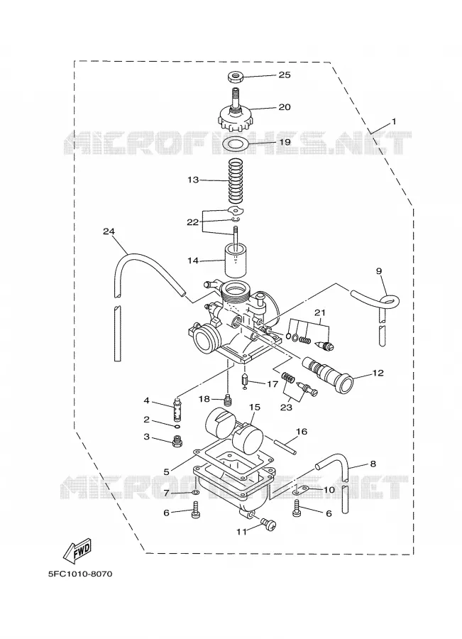 CARBURATEUR  Yamaha MOTO 50 2000 DTLC  DT50LC