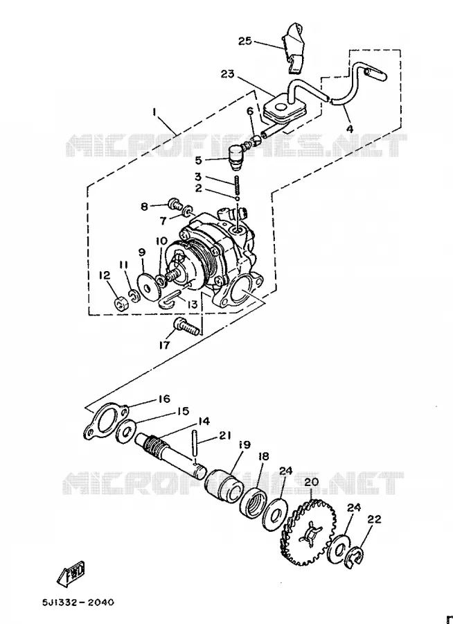 OLIEPOMP Yamaha MOTO 50 1986 DTMX  DT50M