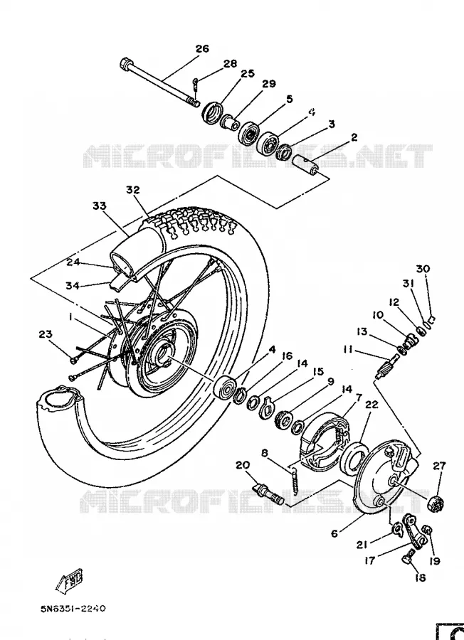 VOORWIEL Yamaha MOTO 50 1986 DTMX  DT50MX