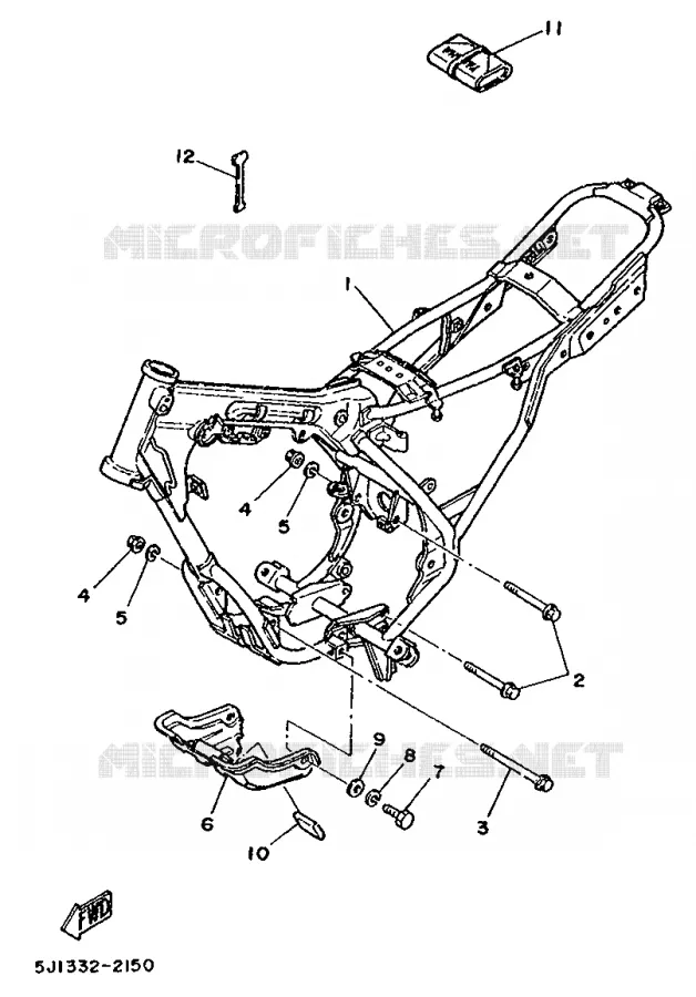 FRAME Yamaha MOTO 50 1986 DTMX  DT50MX