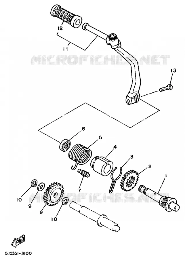 STARTMOTOR Yamaha MOTO 50 1986 DTMX  DT50MX