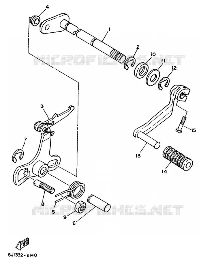 SCHAKEL PEDAAL Yamaha MOTO 50 1986 DTMX  DT50MX