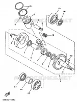 KRUKAS / ZUIGER voor Yamaha DT50MX 1986