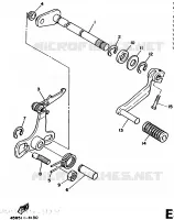 SCHAKEL STANG / PEDAAL voor Yamaha DT50MX 1986