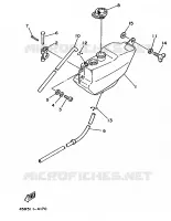 BENZINE TANK voor Yamaha DT50MX 1986