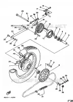ACHTERWIEL voor Yamaha DT50MX 1986
