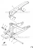 ACHTERBRUG voor Yamaha DT50MX 1986