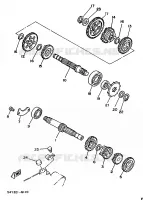 TRANSMISSIE voor Yamaha DT50MX 1986