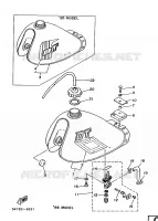 BENZINE TANK voor Yamaha DT50MX 1986