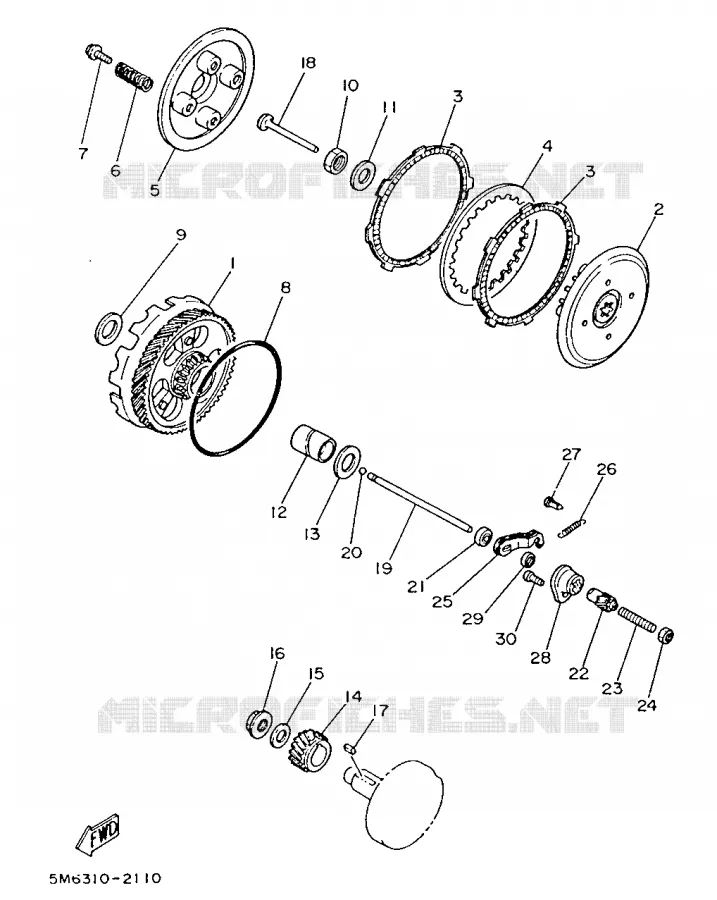 STARTMOTOR KOPPELINGS Yamaha MOTO 50 1986 DTMX  DT50MX