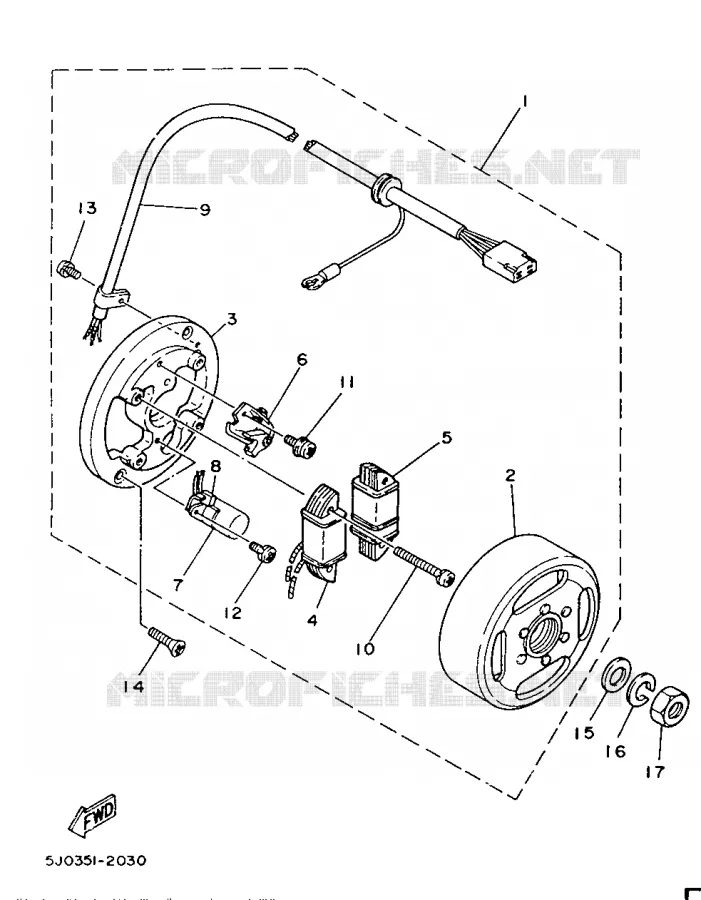 DYNAMO Yamaha MOTO 50 1986 DTMX  DT50MX