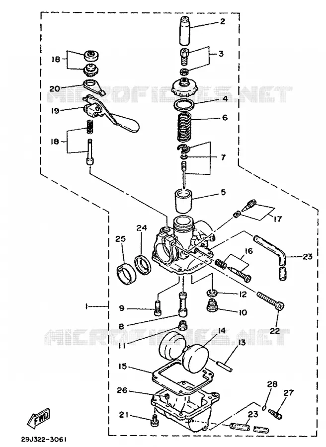 CARBURATEUR  Yamaha MOTO 50 1989 DTMX  DT50MX