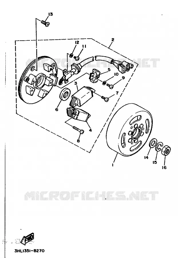 DYNAMO Yamaha MOTO 50 1988 DTR  DT50R