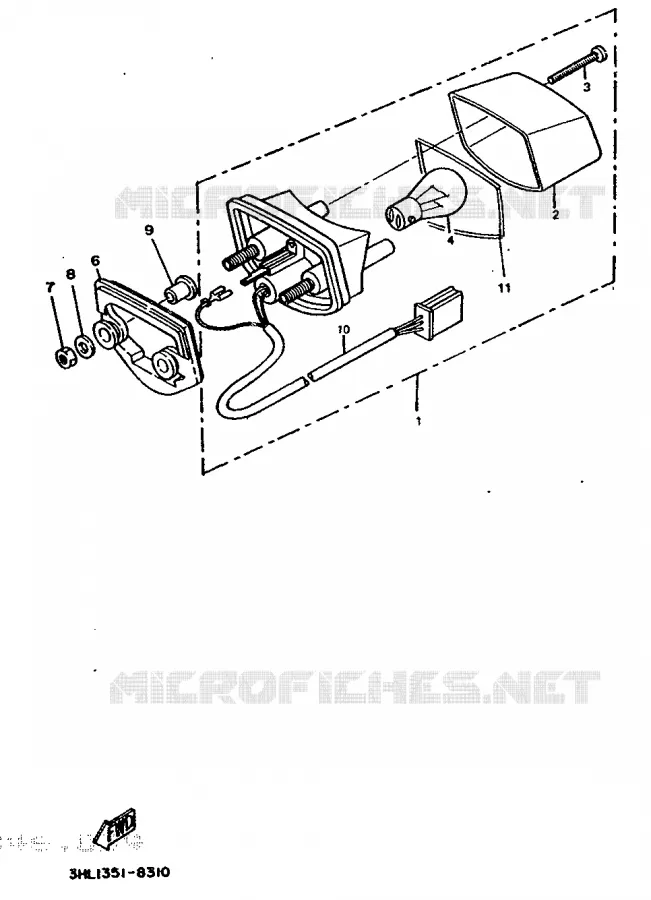 ACHTERLICHT Yamaha MOTO 50 1988 DTR  DT50R