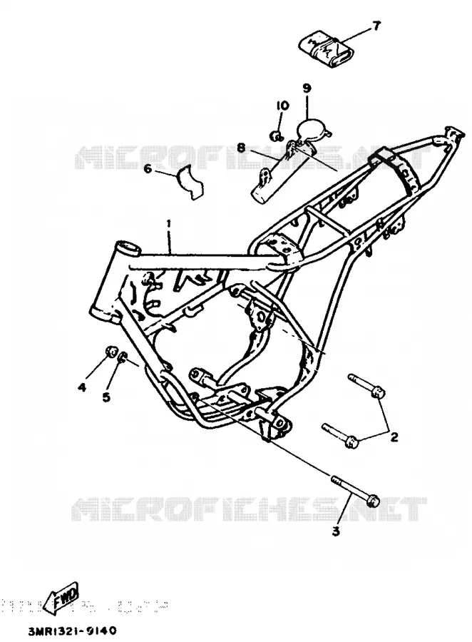 FRAME Yamaha MOTO 50 1989 DTR  DT50R