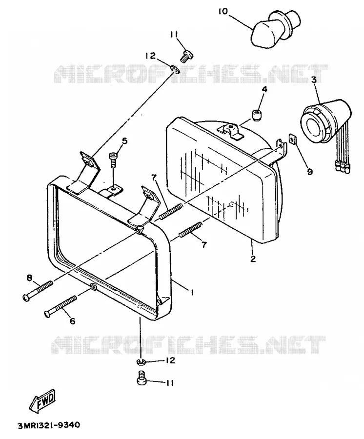 KOPLAMP Yamaha MOTO 50 1989 DTR  DT50R