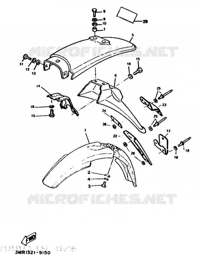 SPATBORD Yamaha MOTO 50 1991 DTR  DT50R