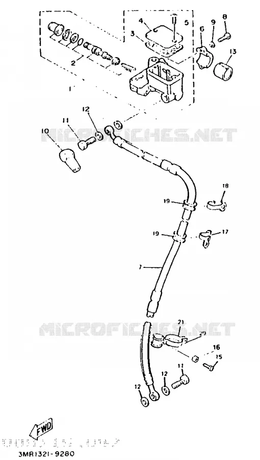 REMPOMP ACHTER Yamaha MOTO 50 1991 DTR  DT50R