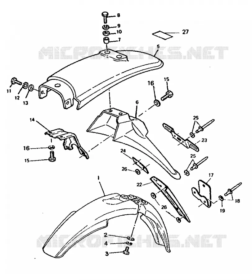 SPATBORD Yamaha MOTO 50 1992 DTR  DT50R