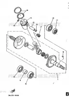 KRUKAS / ZUIGER voor Yamaha DT50R 1995
