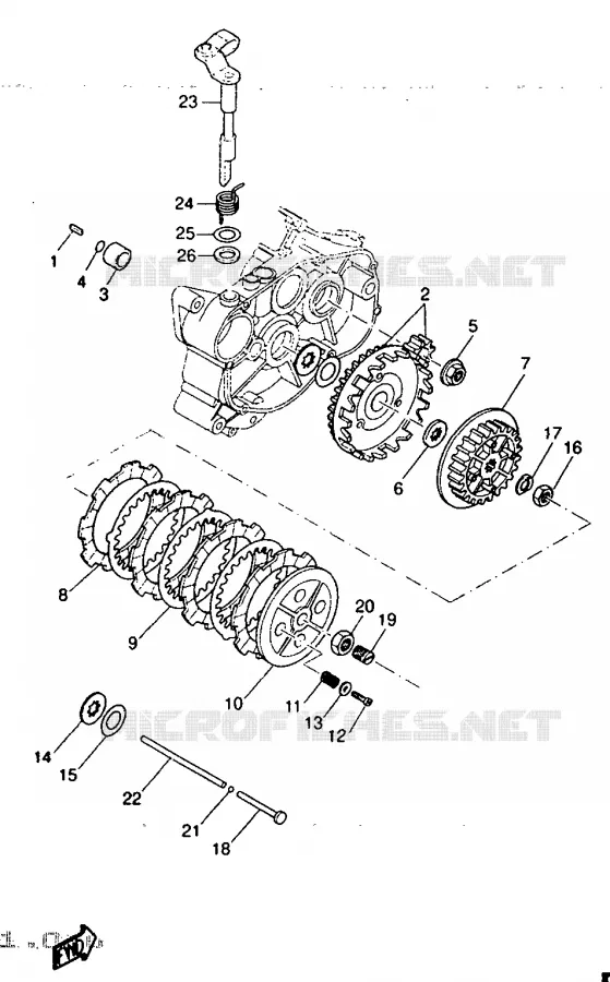 STARTMOTOR KOPPELINGS Yamaha MOTO 50 1997 DTR  DT50R
