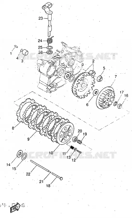 STARTMOTOR KOPPELINGS Yamaha MOTO 50 1997 DTR  DT50R