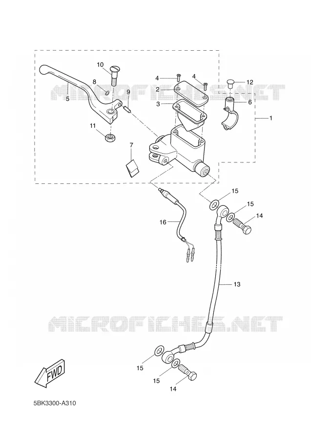 REMPOMP ACHTER Yamaha MOTO 50 2002 DTR  DT50R