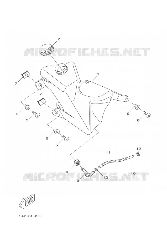 OLIE RESERVOIR Yamaha MOTO 50 2004 DTR  DT50R