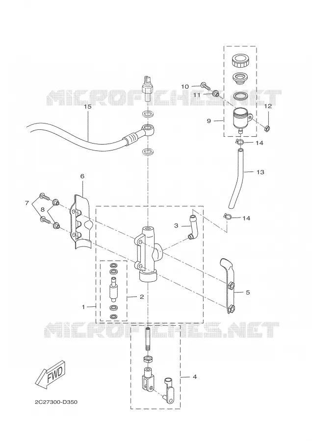 REMPOMP ACHTER Yamaha MOTO 50 2005 DTR  DT50R