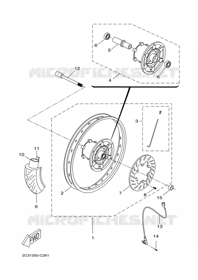 WIEL VOOR 2 Yamaha MOTO 50 2006 DTR  DT50R
