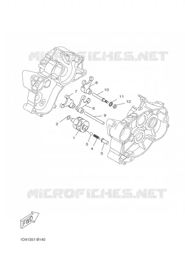 SCHAKELWALS / VORKEN Yamaha MOTO 50 2008 DTR  DT50R